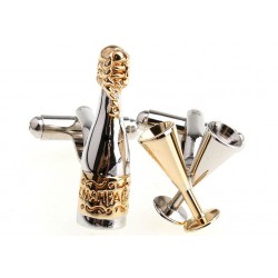 bouton de manchette champagne