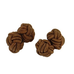 bouton manchette marron tissu