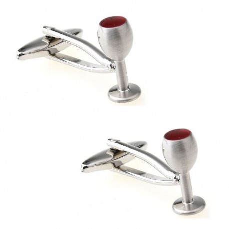 bouton de manchette vin rouge