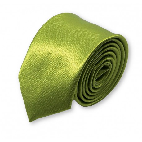 cravate slim vert olive