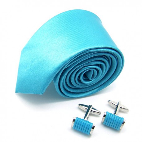 cravate slim bleu turquoise