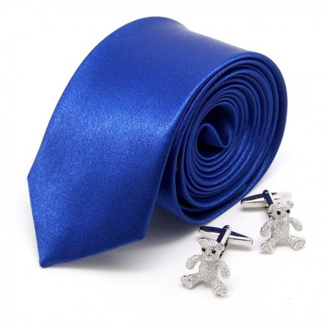 ensemble bouton de manchette nounours cravate