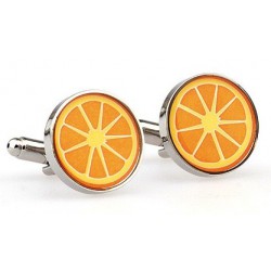 bouton de manchette orange