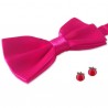 noeud-papillon fuschia et boutons de manchette