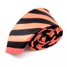 Cravate slim orange et noire