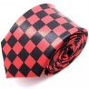 Cravate slim rouge et noire
