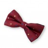 Noeud papillon bordeaux à pois