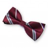 Noeud papillon bordeaux et gris