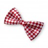 Noeud papillon rouge et blanc à petits carreaux