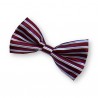Noeud papillon bordeaux et argent