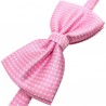 Noeud-papillon rose à motifs