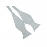 Noeud-papillon à nouer "gris-clair" argent