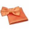 Noeud-papillon orange et pochette costume