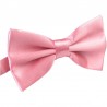 Noeud-papillon rose déjà noué, finitions main