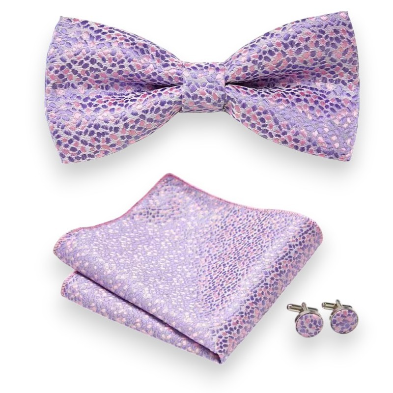 coffret noeud-papillon mauve violet, parme