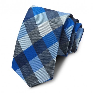 Cravate bleu-mer à rayures