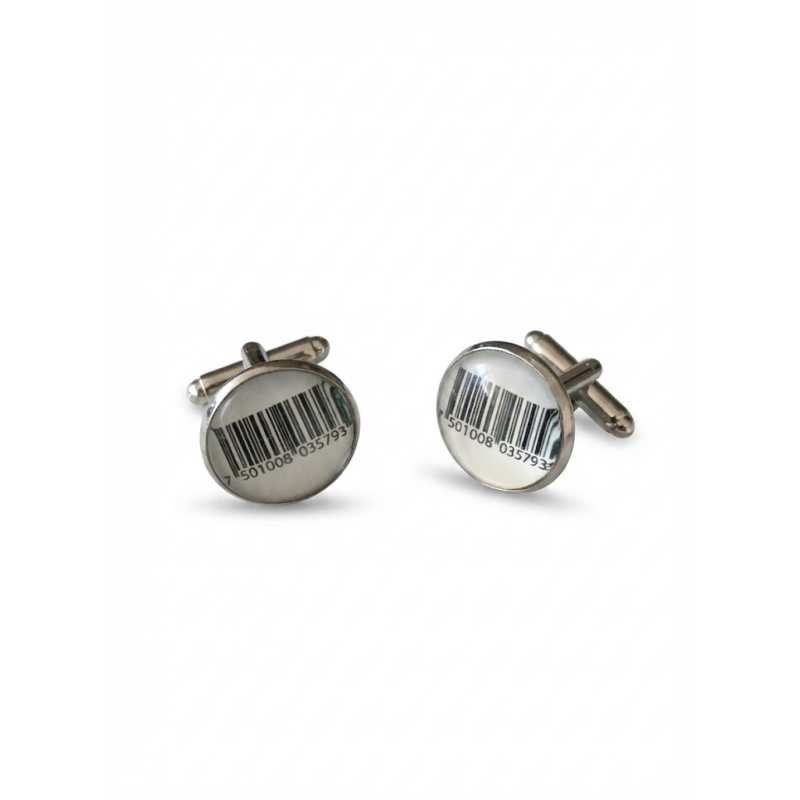 Boutons de manchette "code barre"