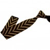 cravate en tricot jaune et noire